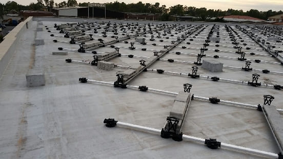 Impianto fotovoltaico da 144kWp su opificio fase di lavoro