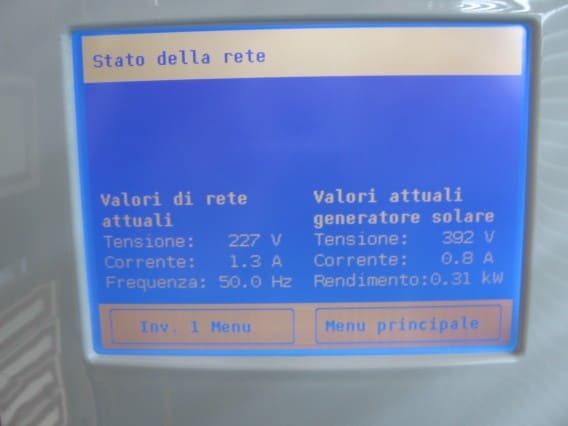 menu stato della rete