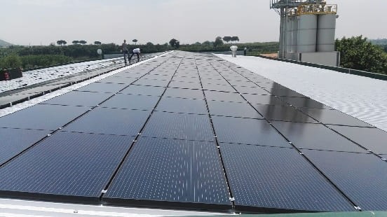Fotovoltaico da 144kWp su opificio terminato